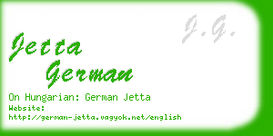 jetta german business card